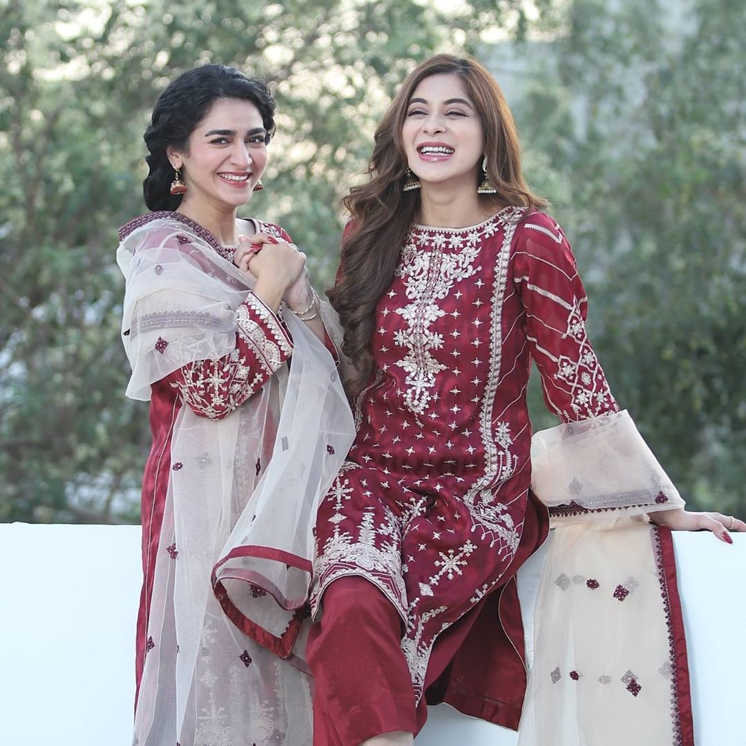 Hajra Yamin and Azekah Daniel Pictures from the Sets Tera Ghum or Hum