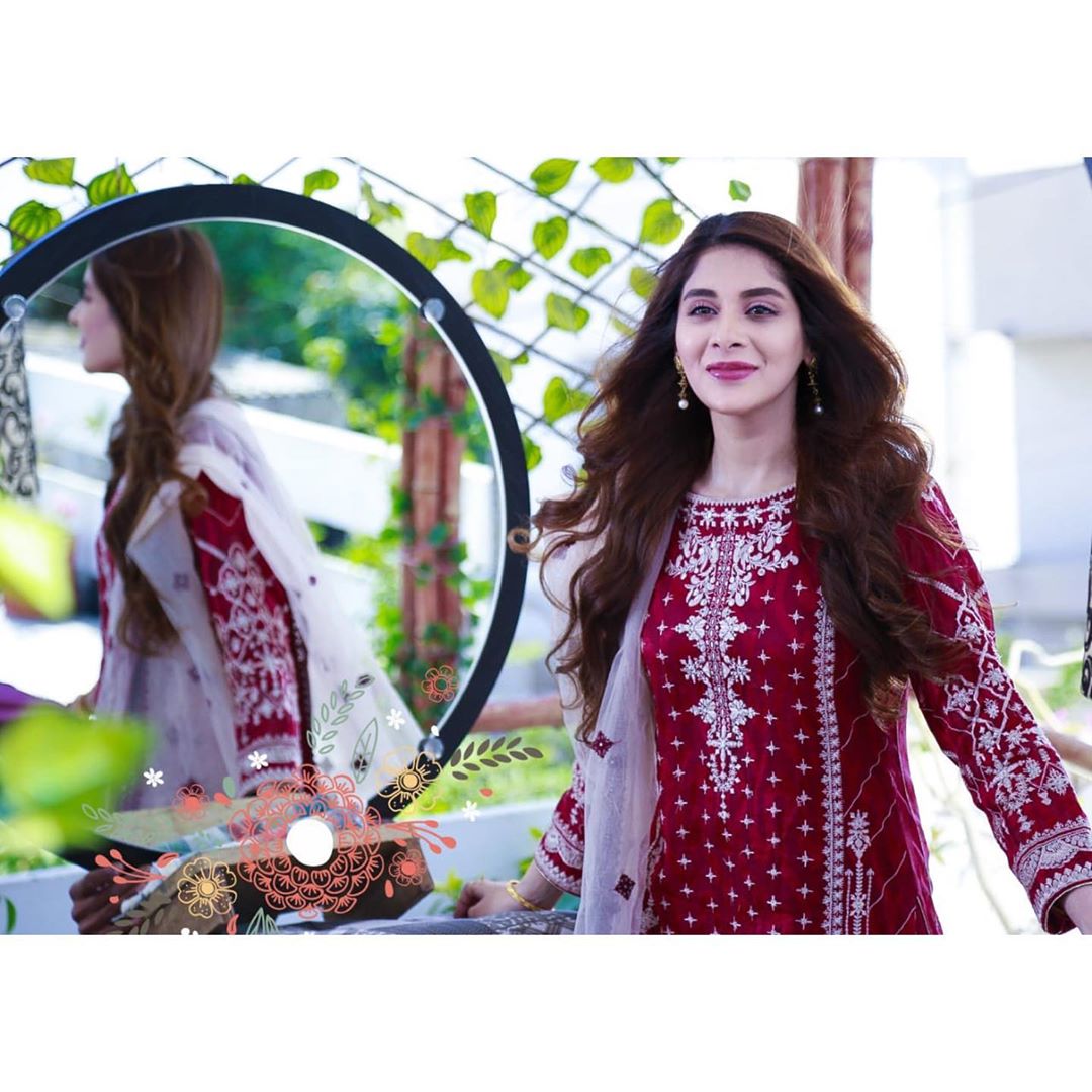 Hajra Yamin and Azekah Daniel Pictures from the Sets Tera Ghum or Hum