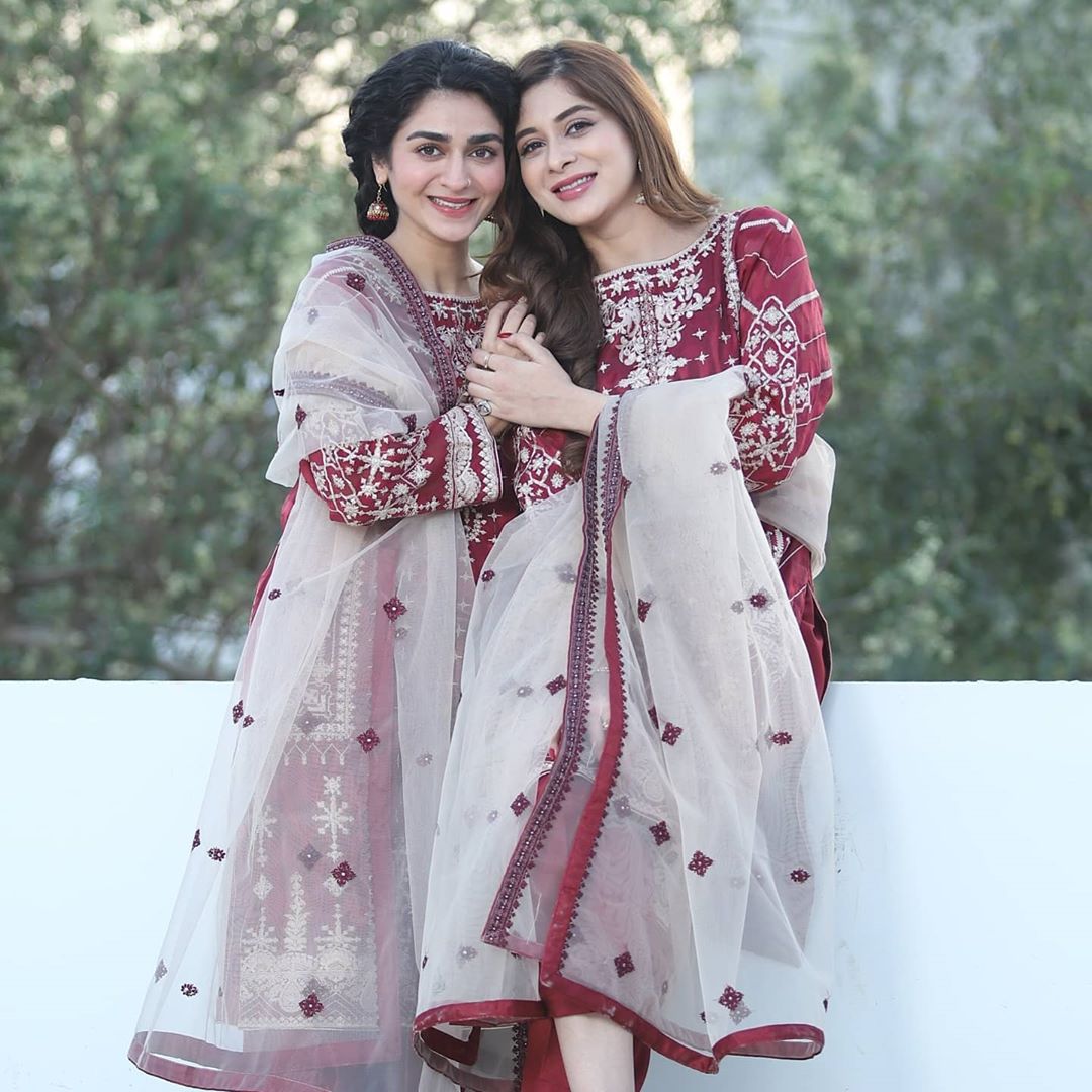 Hajra Yamin and Azekah Daniel Pictures from the Sets Tera Ghum or Hum