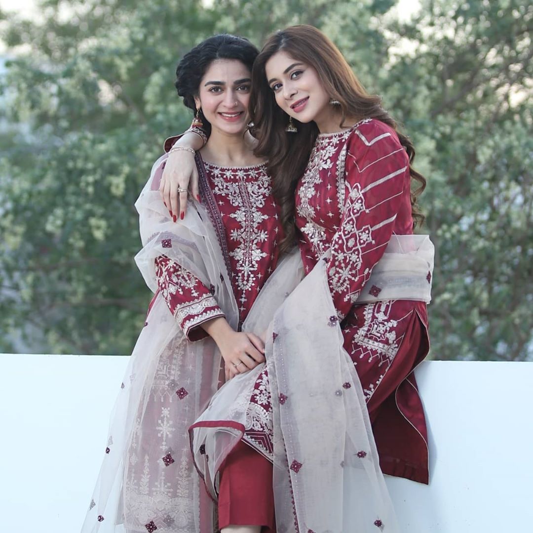 Hajra Yamin and Azekah Daniel Pictures from the Sets Tera Ghum or Hum