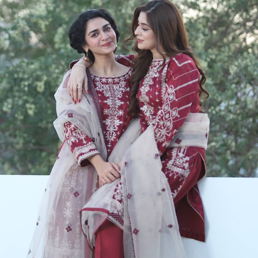 Hajra Yamin and Azekah Daniel Pictures from the Sets Tera Ghum or Hum