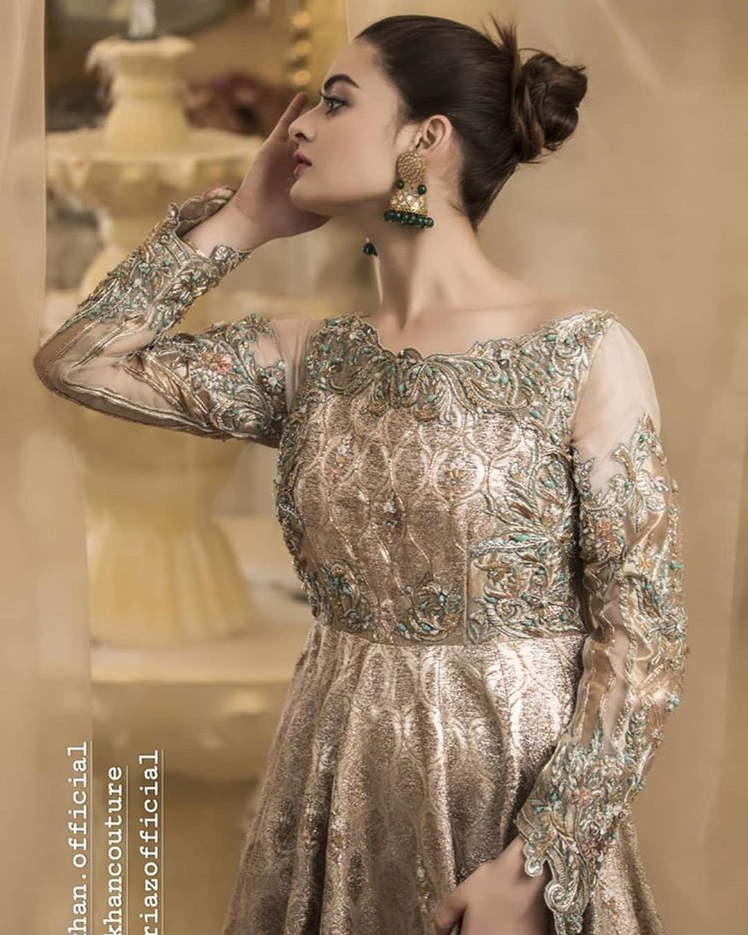 Minal Khan Latest Beautiful Bridal Dresses Photo Shoot Reviewit Pk