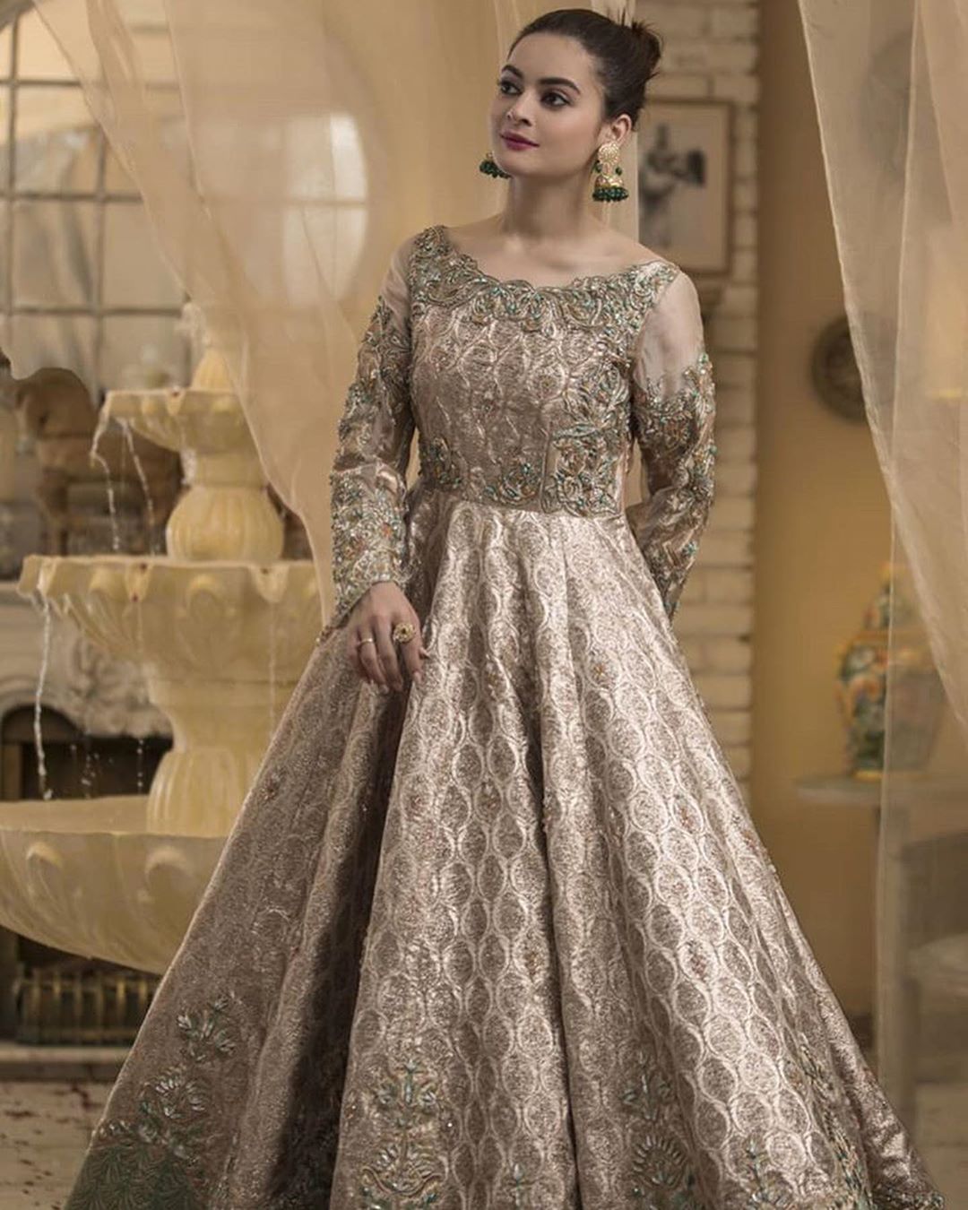 Fabric: Net Pattern: Embroidered Latest New Designer Ladies Trendy Gown, 6  colors at Rs 1350 in Surat