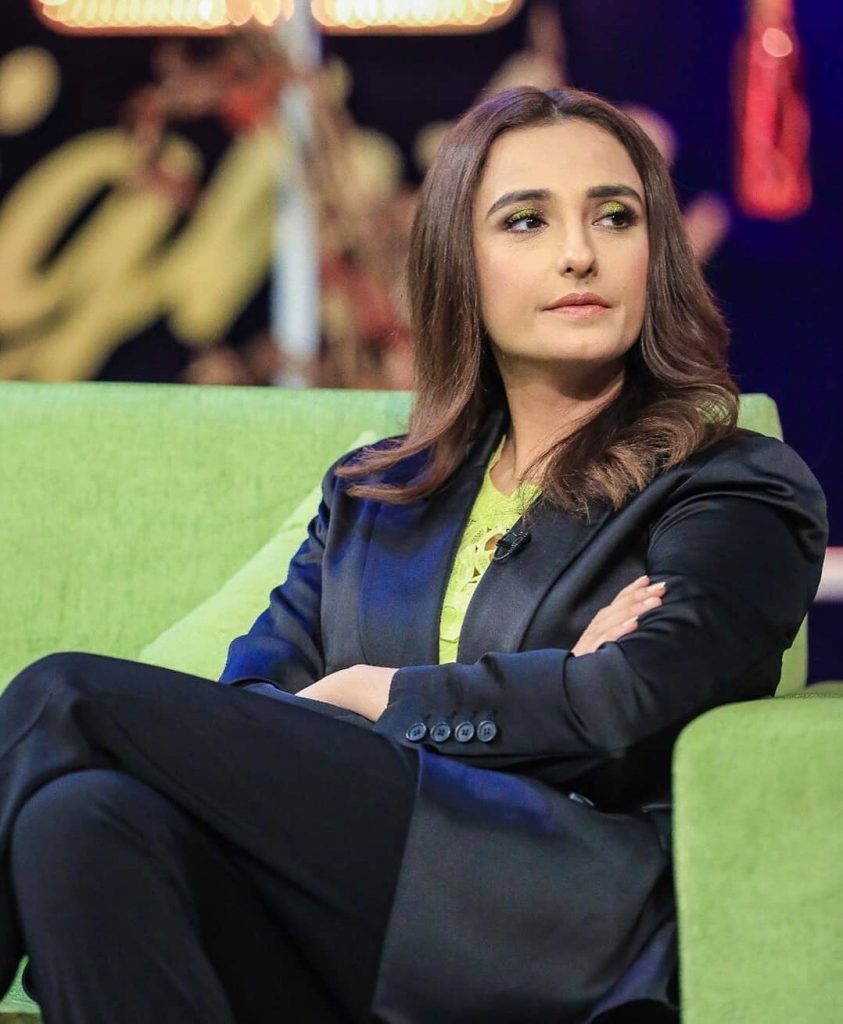 Momal Sheikh Clicks From The Set Of Bol Nights With Ahsan Khan