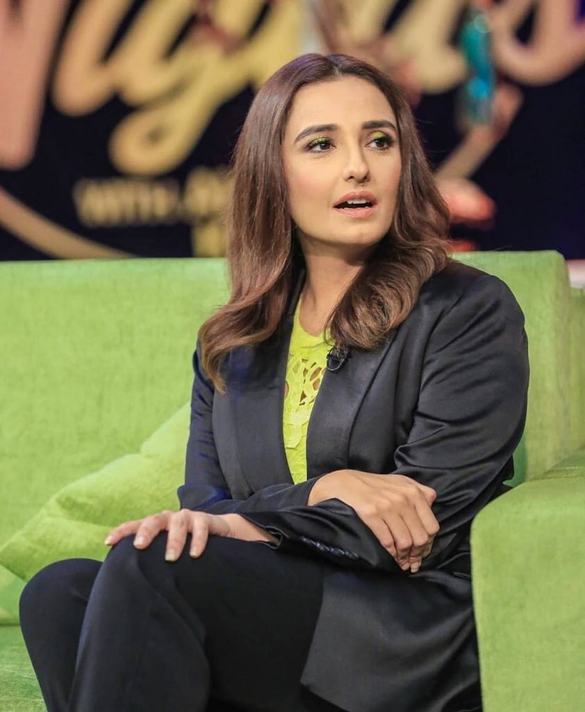 Momal Sheikh Clicks From The Set Of Bol Nights With Ahsan Khan