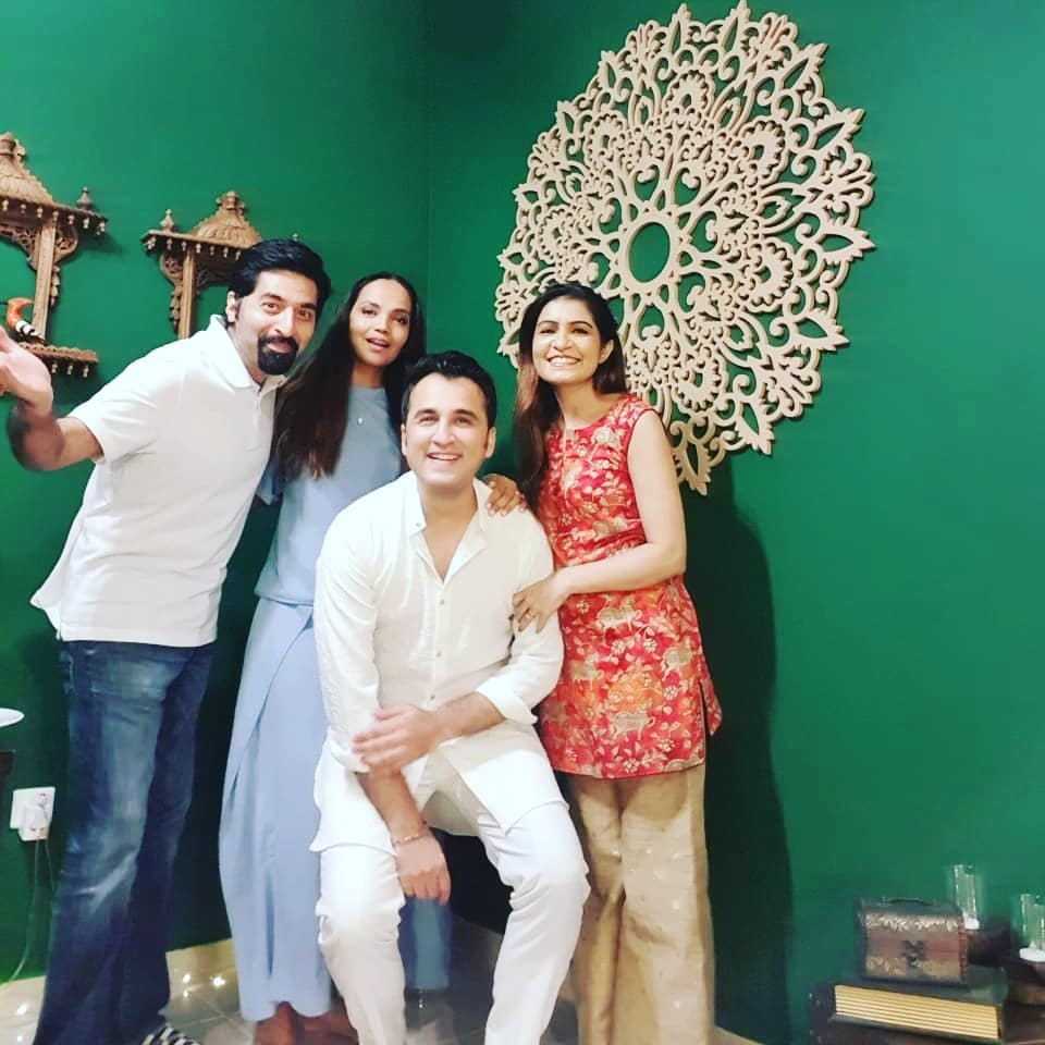 Recent Clicks Of Aamina Sheikh With Husband From Feast At Friend's House