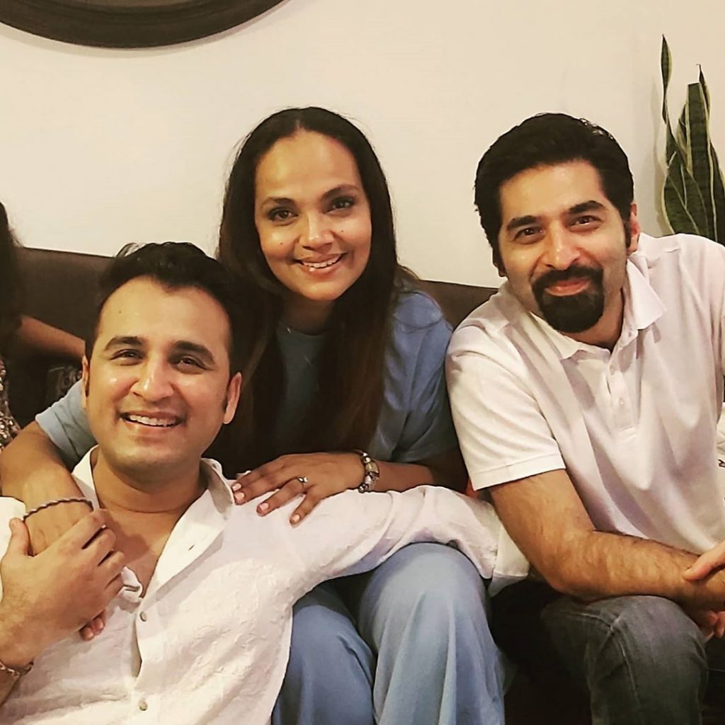 Recent Clicks Of Aamina Sheikh With Husband From Feast At Friend's House