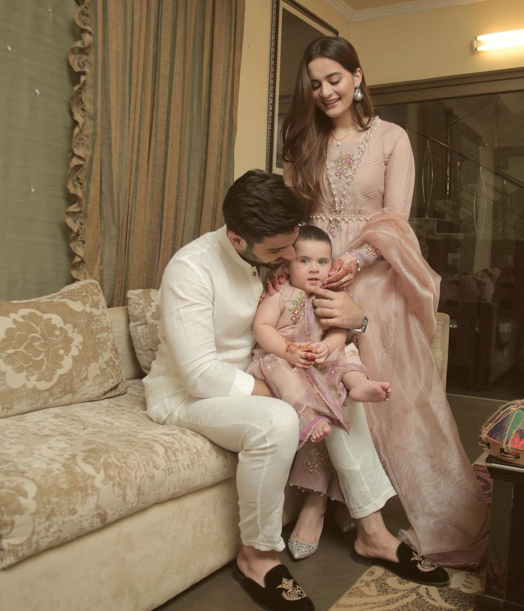 Aiman Khan and Muneeb Eid ul Adha Pictures with Daughter Amal