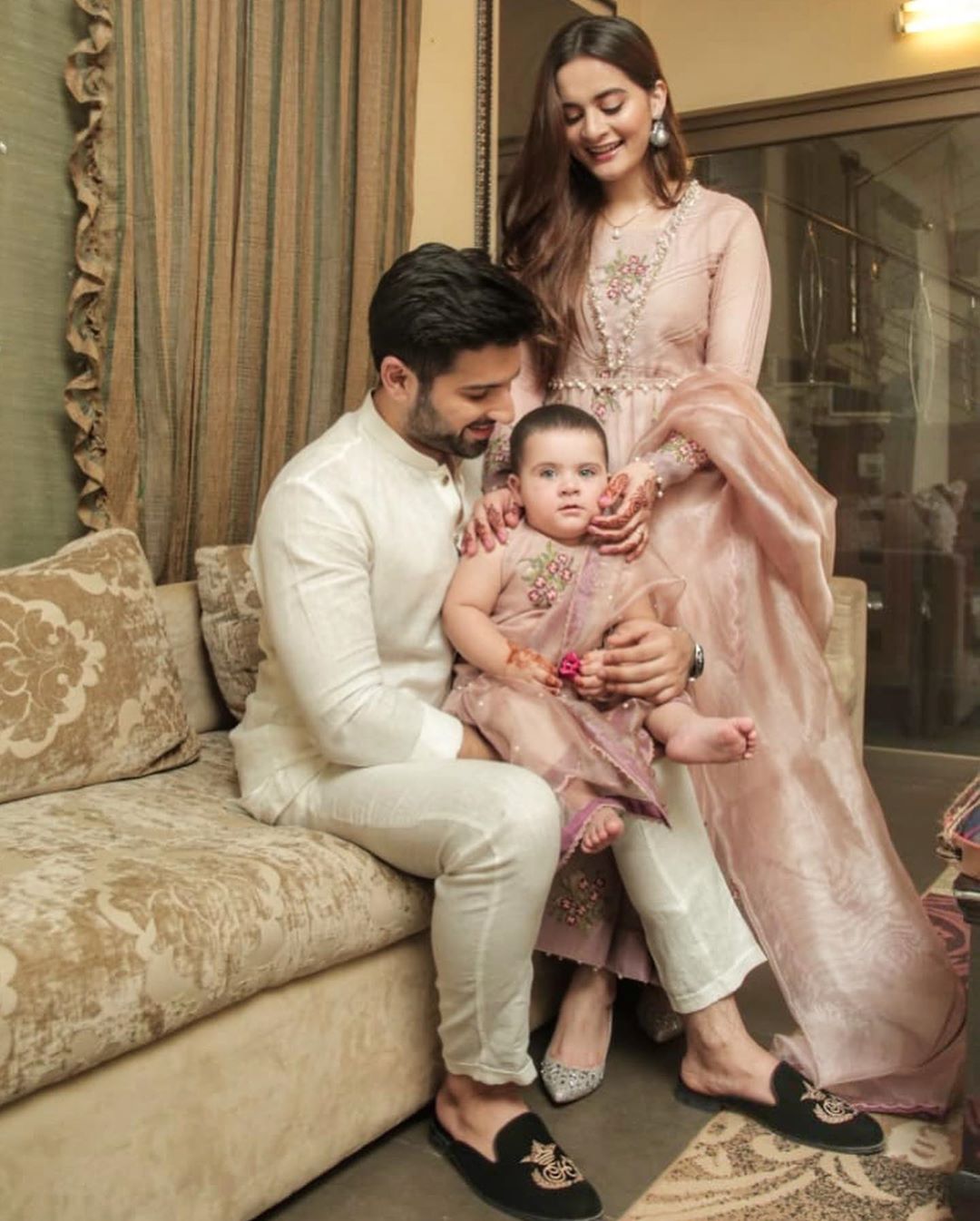 Aiman Khan and Muneeb Eid ul Adha Pictures with Daughter Amal