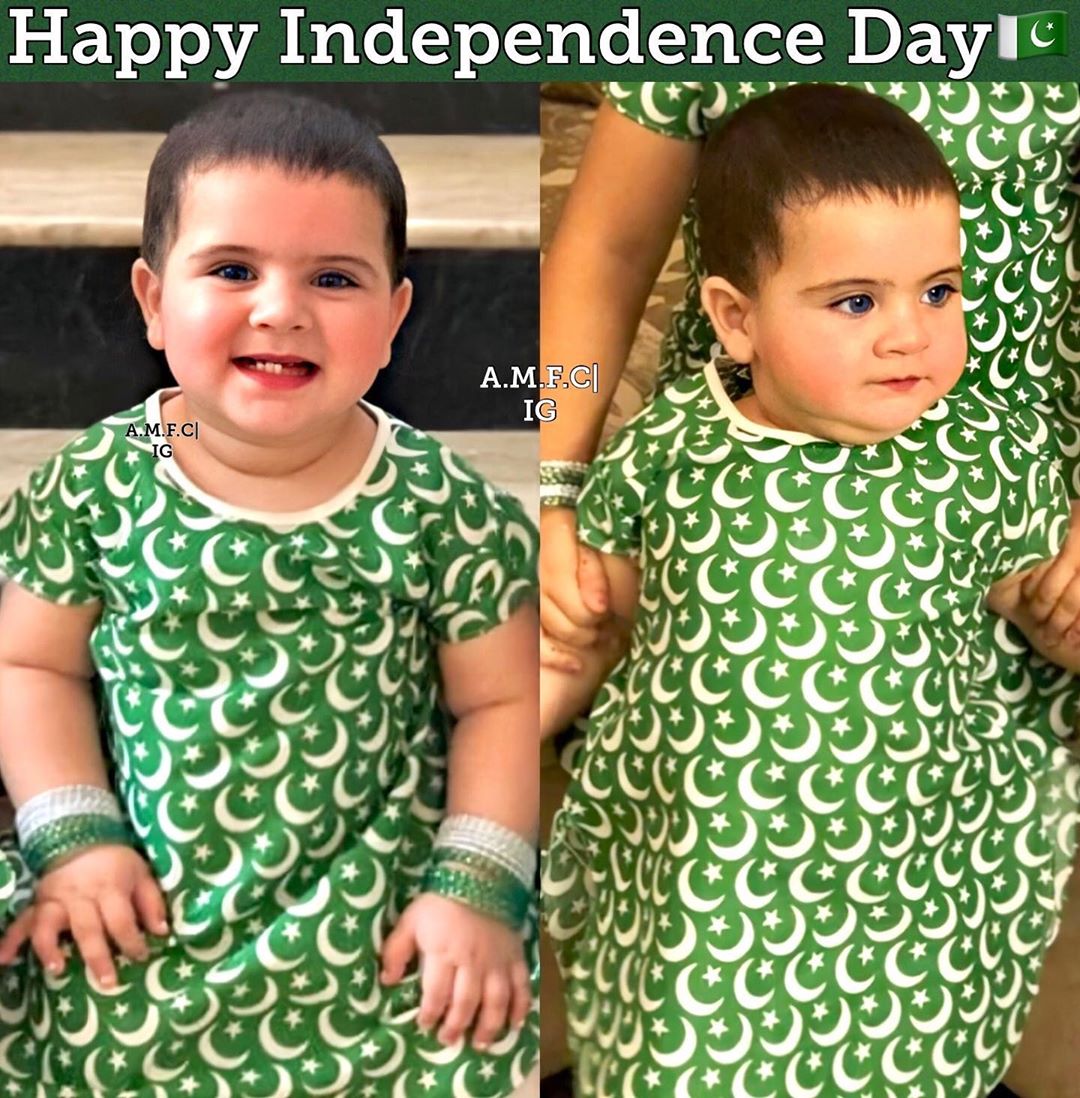 Aiman Khan Daughter Amal Muneeb Celebrating her First Independence Day