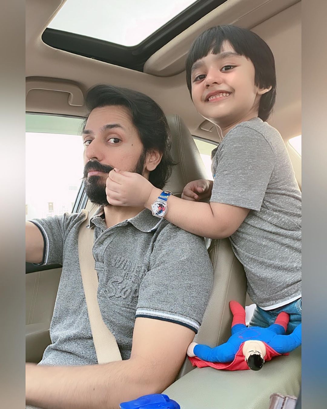 Bilal and Uroosa Qureshi Independence Day Pictures with Their Cute Son