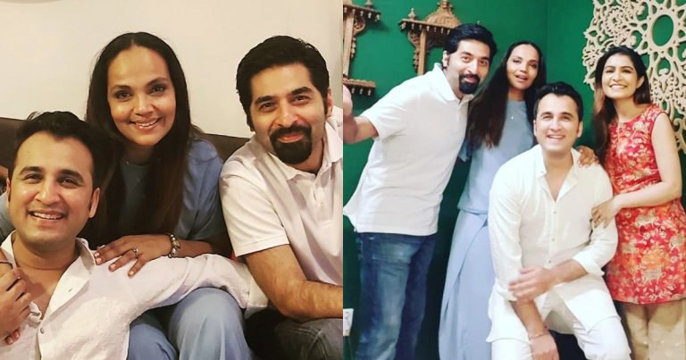 Recent Clicks Of Aamina Sheikh With Husband From Feast At Friend’s House