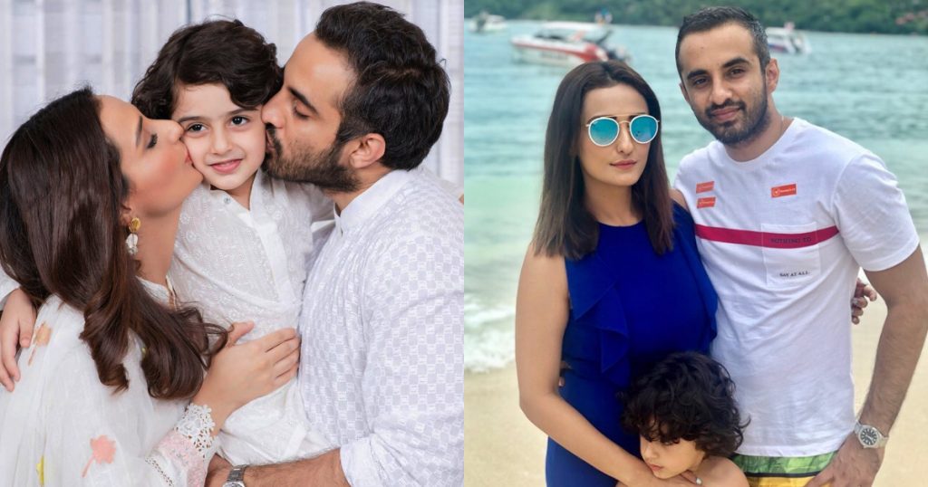 Exquisite Pictures of Momal Sheikh with Husband and Son