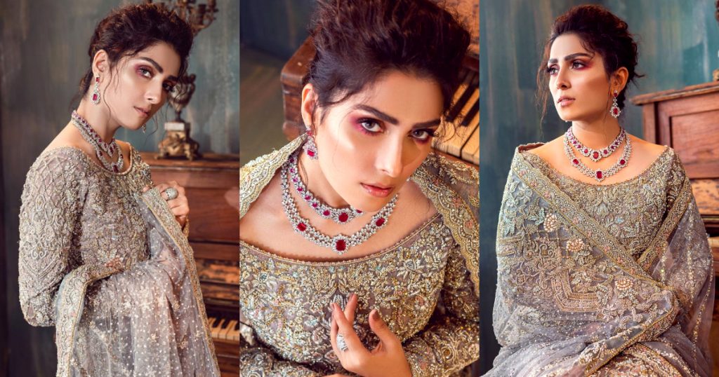 Ayeza Khan New Photo Shoot in Beautiful Dress for Sara Rohale Asghar