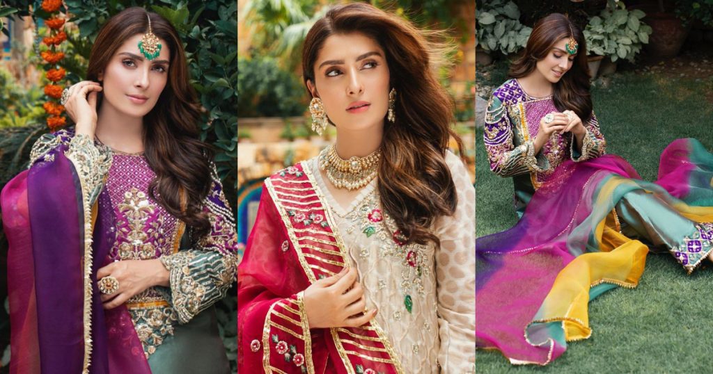 Ayeza Khan Looking Gorgeous in Latest Shoot for RJ’s Pret