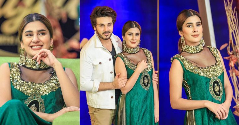 Gorgeous Kubra Khan’s Pictures From The Sets Of Bol Nights With Ahsan Khan
