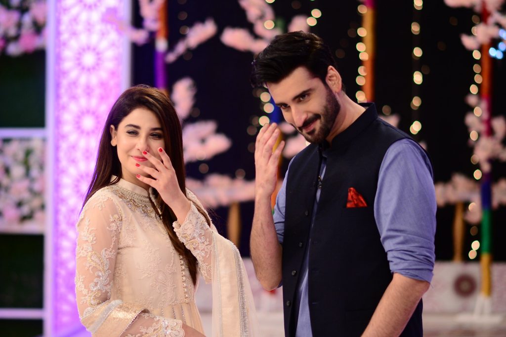 Hina Altaf and Agha Ali Pictures From Good Morning Pakistan