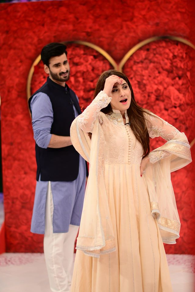 Hina Altaf and Agha Ali Pictures From Good Morning Pakistan