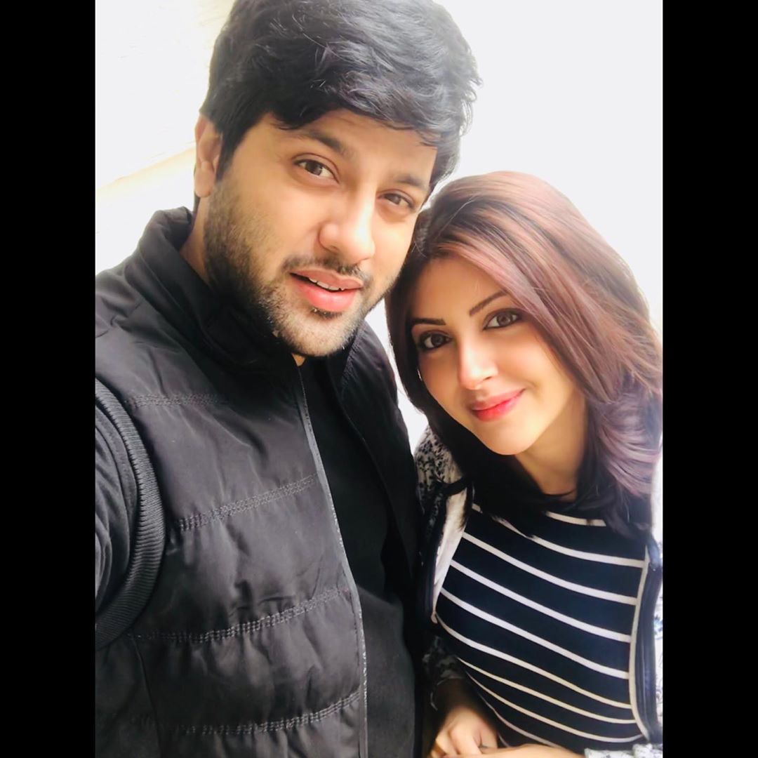 Actress Moomal Khalid with her Husband and New Born Baby
