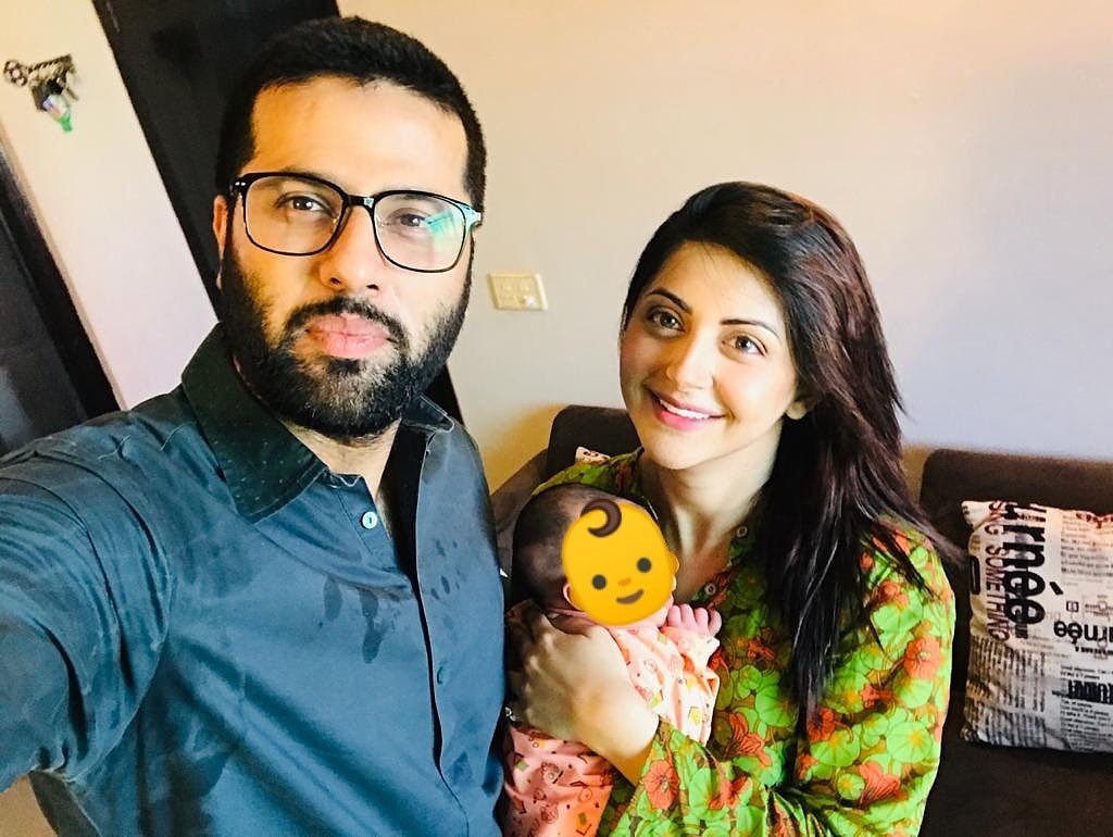Actress Moomal Khalid with her Husband and New Born Baby
