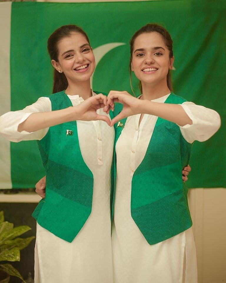 Pakistani Celebrities Pictures from independence Day