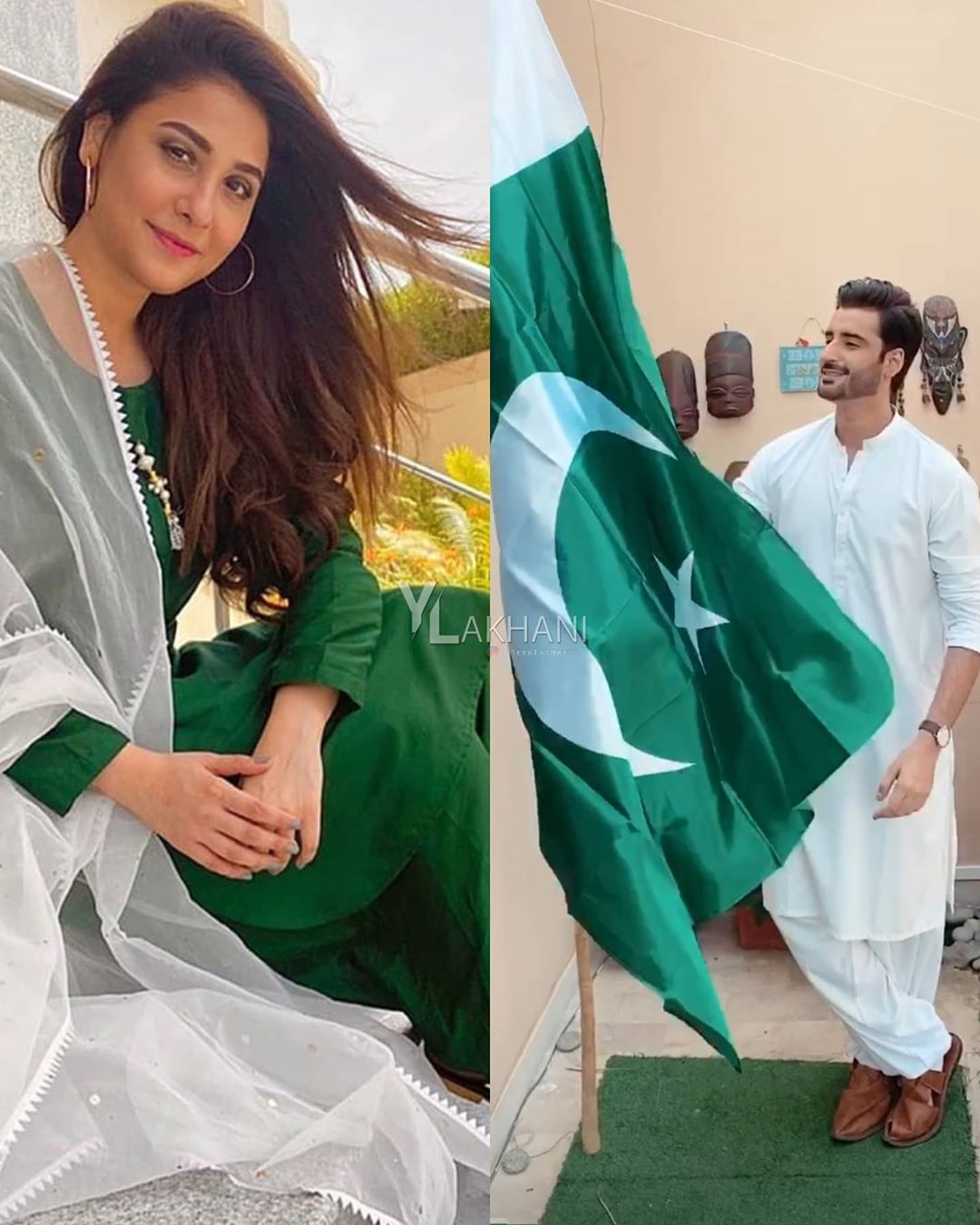 Independence Day Pictures of Pakistani Showbiz Celebrities