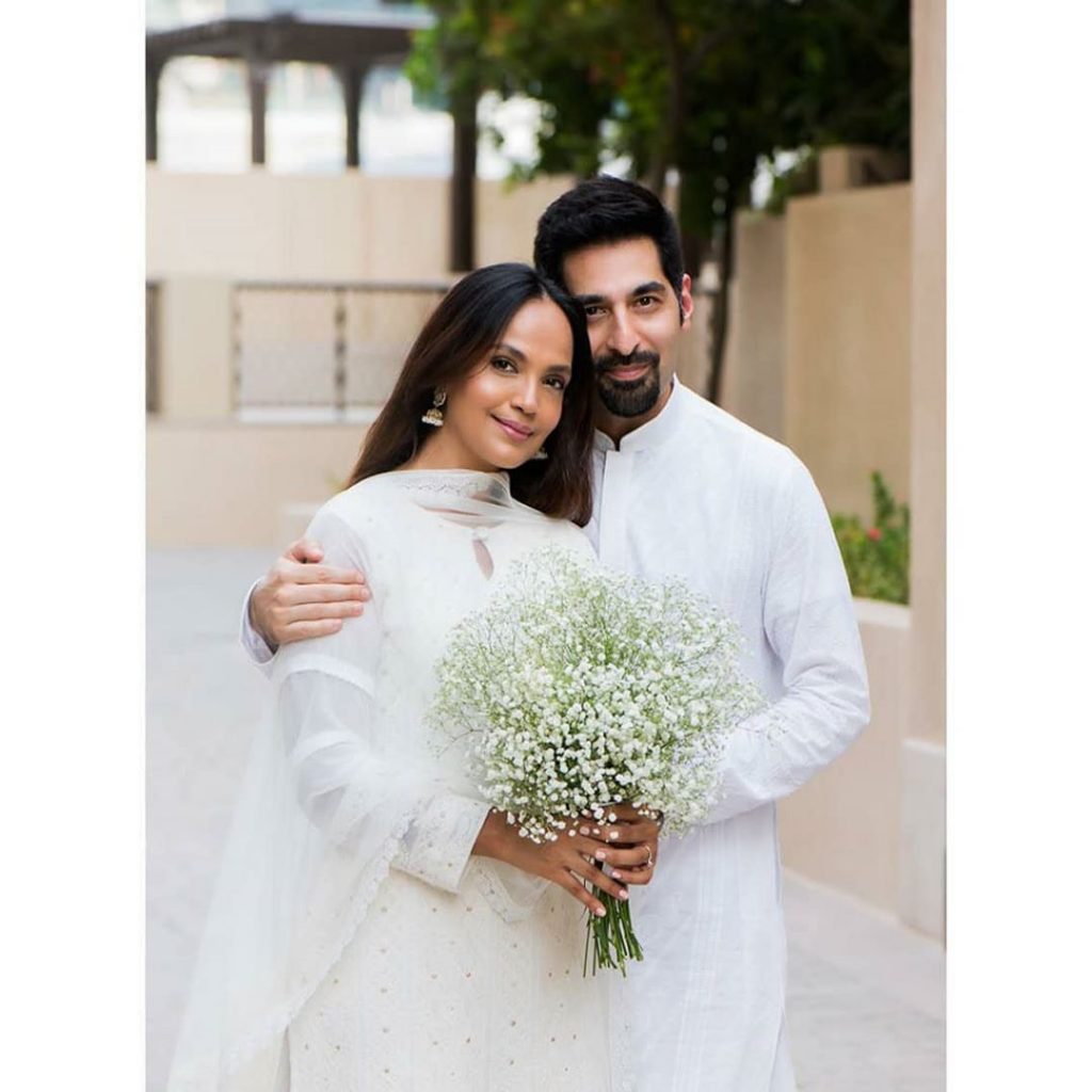 Recent Clicks Of Aamina Sheikh With Husband From Feast At Friend's House