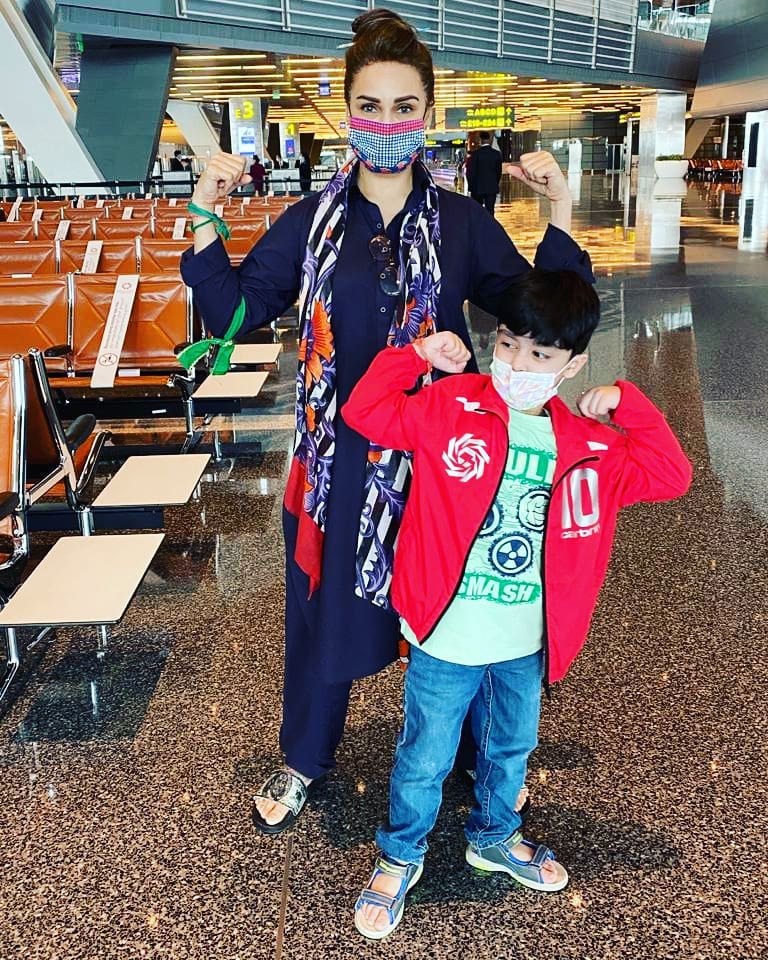 Actress Reema Khan Shared Beautiful Clicks with her Son