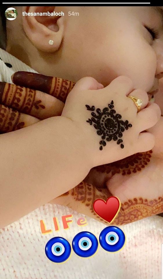 Sanam Baloch Shared Adorable Pictures of Her Baby Girl