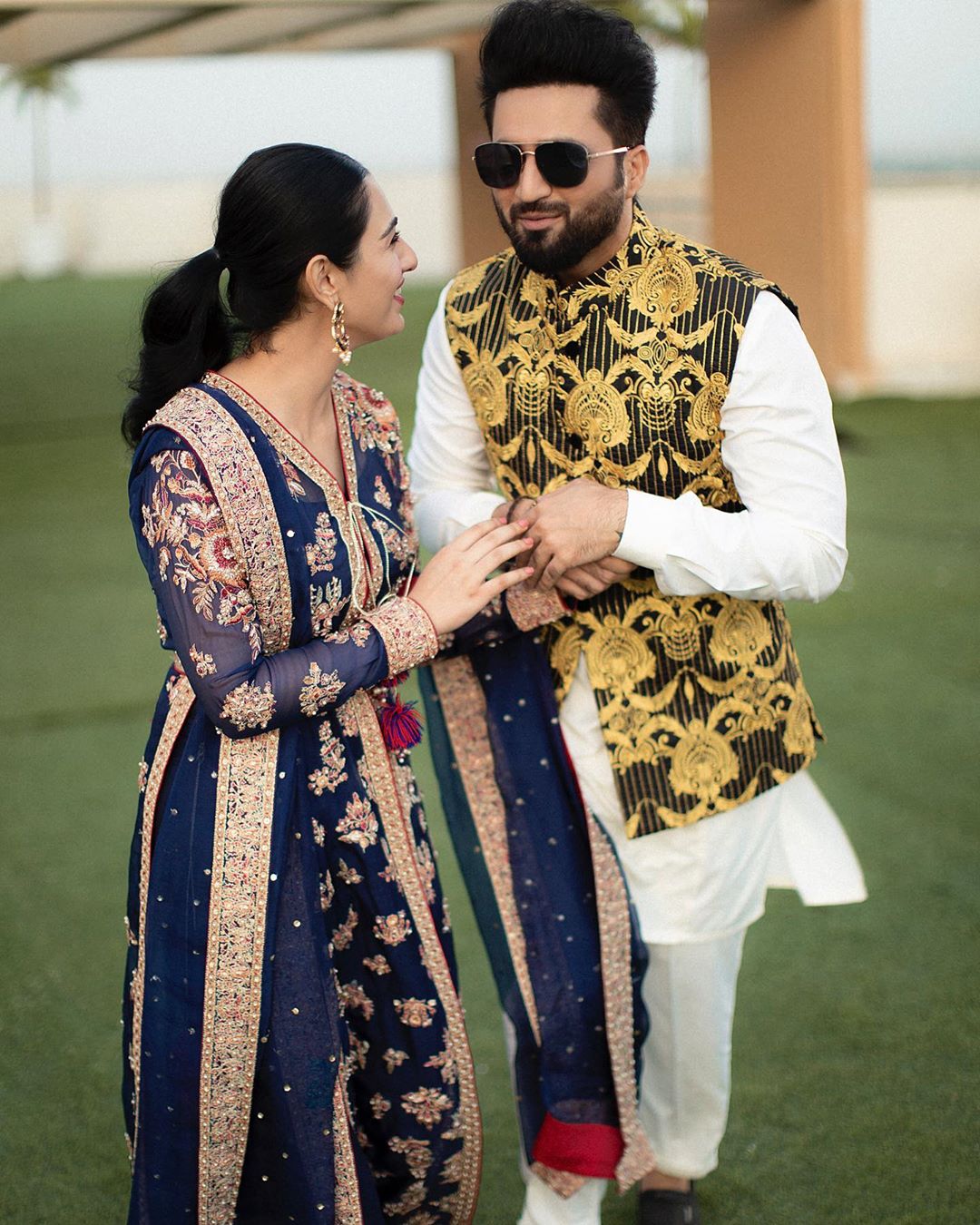 Newly Wed Couple Sarah Khan and Falak Shabbir Eid Pictures