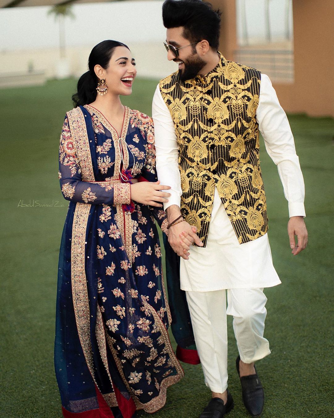 Newly Wed Couple Sarah Khan and Falak Shabbir Eid Pictures