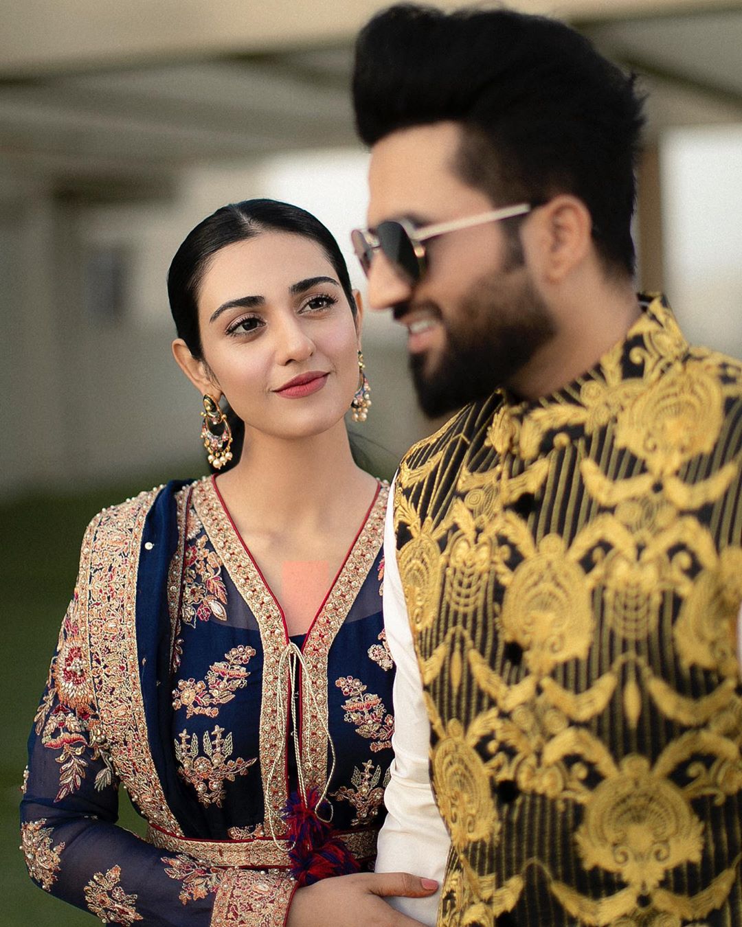 Newly Wed Couple Sarah Khan and Falak Shabbir Eid Pictures