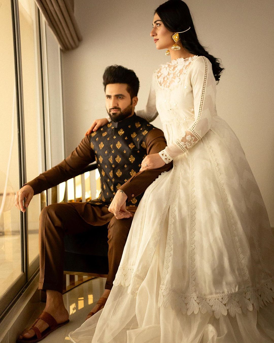 Newly Wed Couple Sarah Khan and Falak Shabbir Eid Pictures