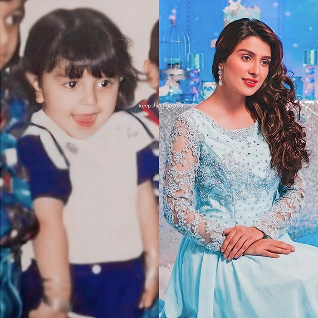 Childhood Pictures Of Ayeza Khan