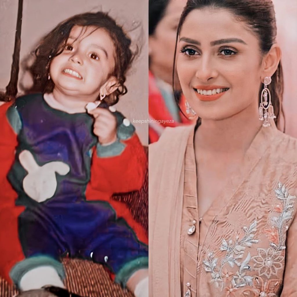 Childhood Pictures Of Ayeza Khan