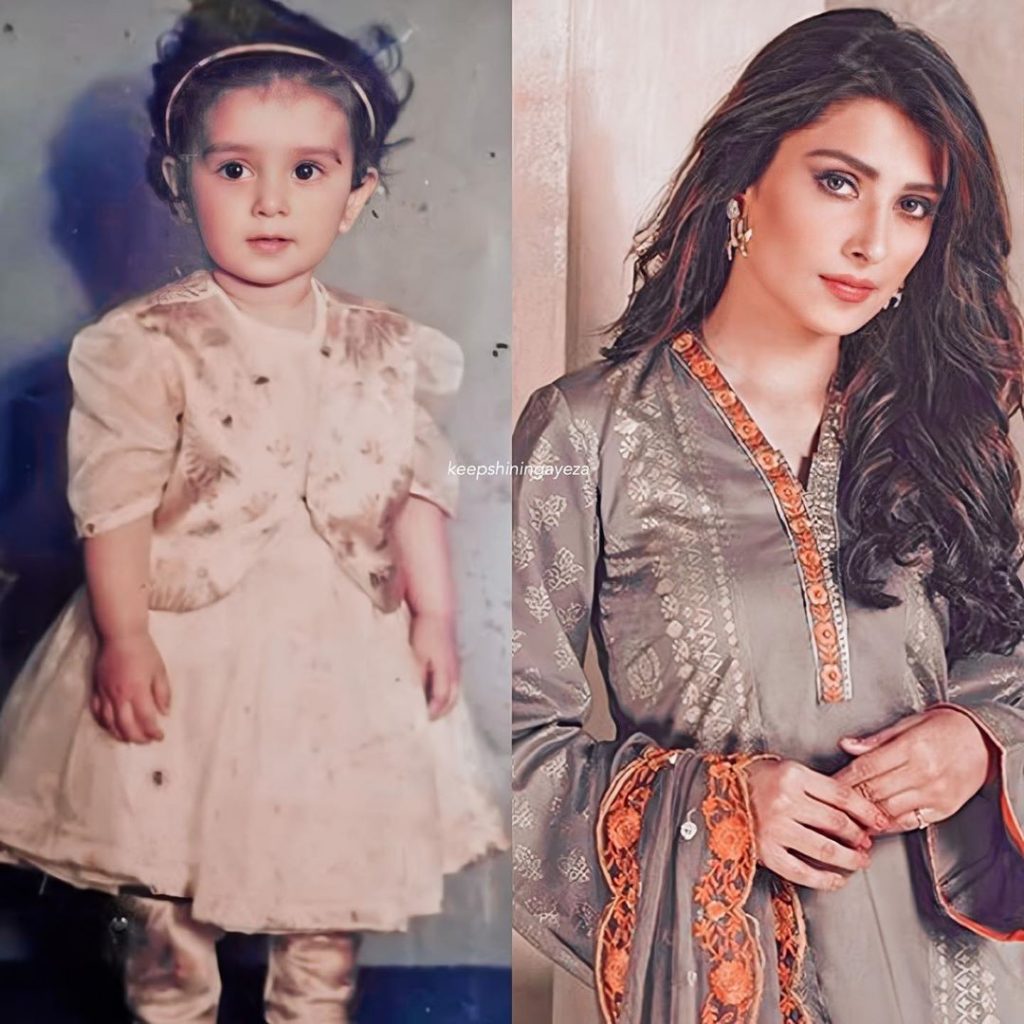 Childhood Pictures Of Ayeza Khan