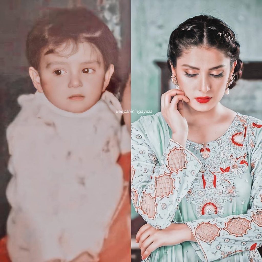 Childhood Pictures Of Ayeza Khan