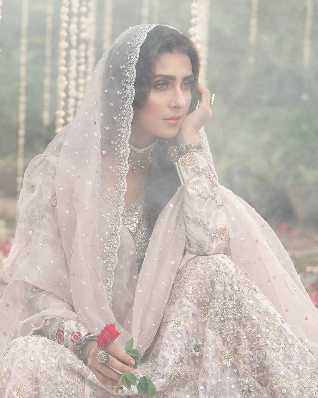 Ayeza Khan is Looking Gorgeous in Her Latest Bridal Shoot for Annus Abrar