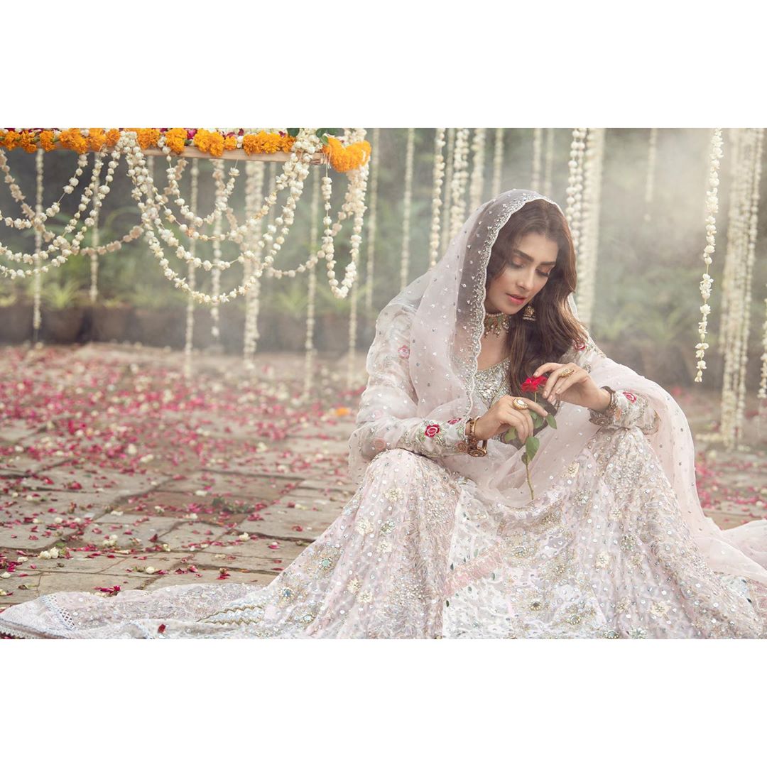 Ayeza Khan is Looking Gorgeous in Her Latest Bridal Shoot for Annus Abrar