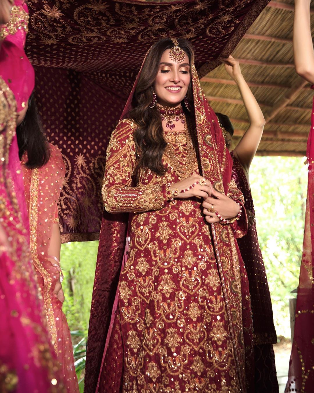 Ayeza Khan is Looking Stunning in Recent Bridal Dress Photo Shoot for Ansab Jahangir