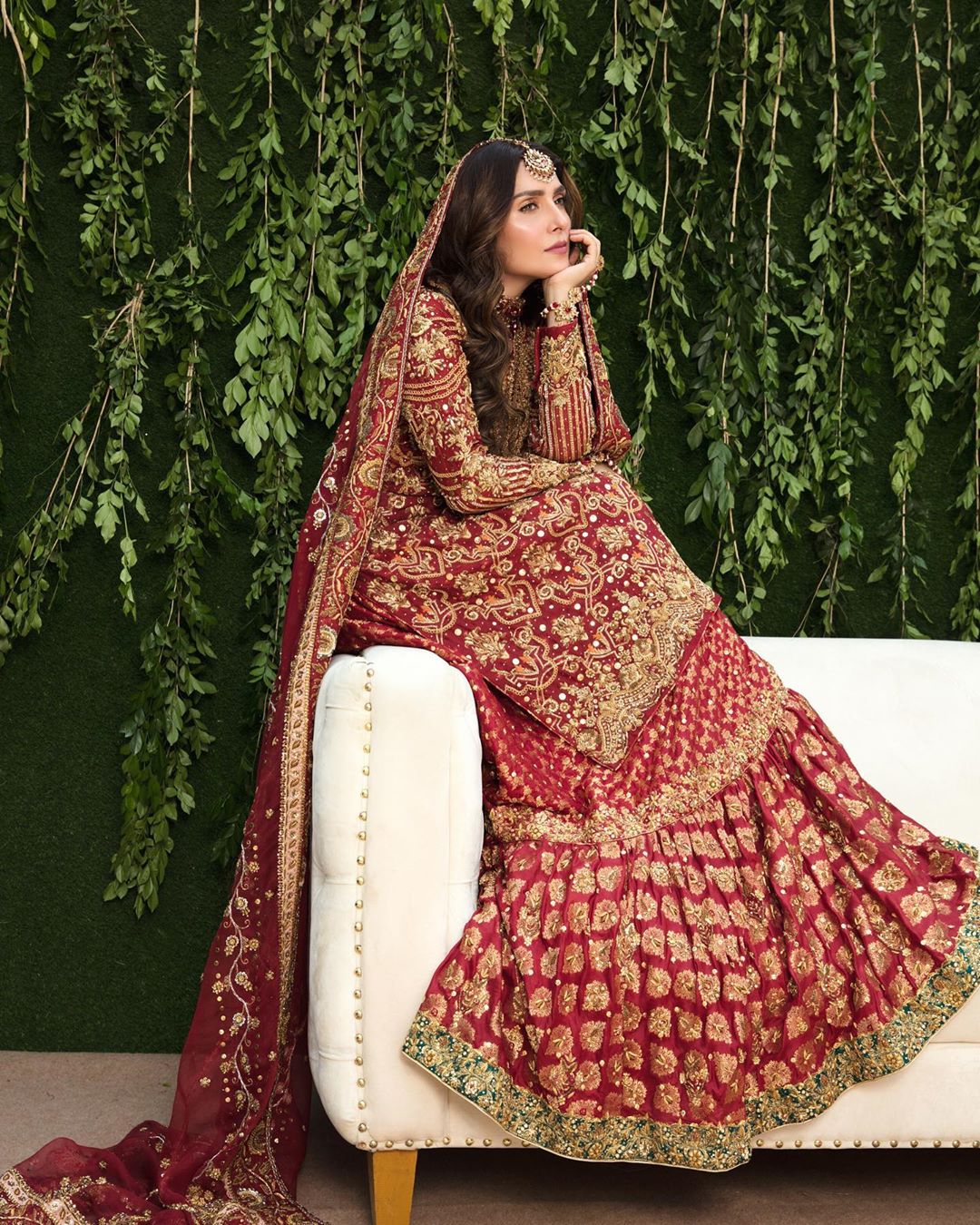 Ayeza Khan is Looking Stunning in Recent Bridal Dress Photo Shoot for Ansab Jahangir