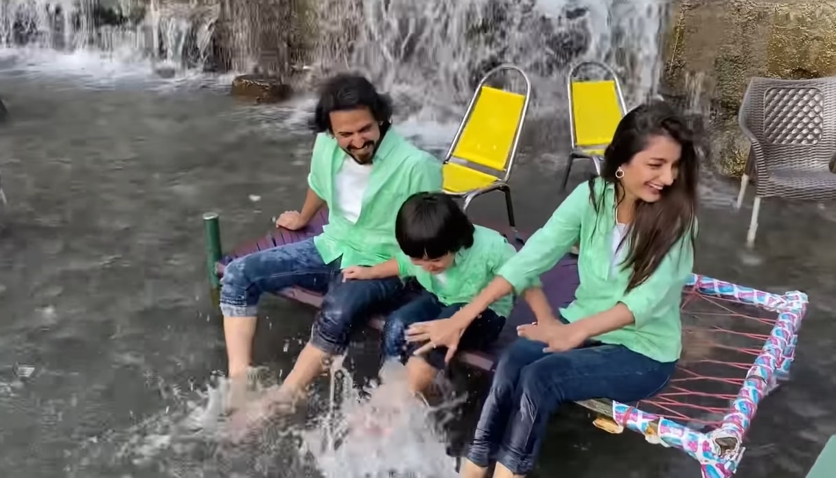 Actor Couple Bilal Qureshi And Uroosa With Their Sohan In Nathia Gali