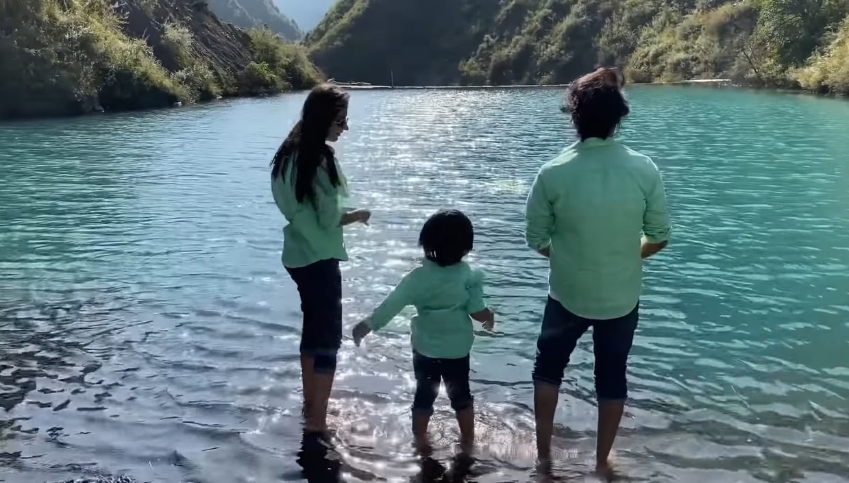 Actor Couple Bilal Qureshi And Uroosa With Their Sohan In Nathia Gali