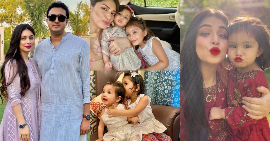 Actress Sidra Batool Latest Clicks with her Cute Daughters