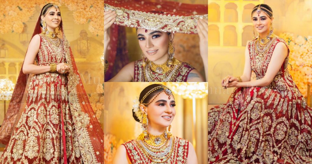 Saheefa Jabbar Khattak Beautiful Bridal Makeover Photo Shoot for Hina Shah