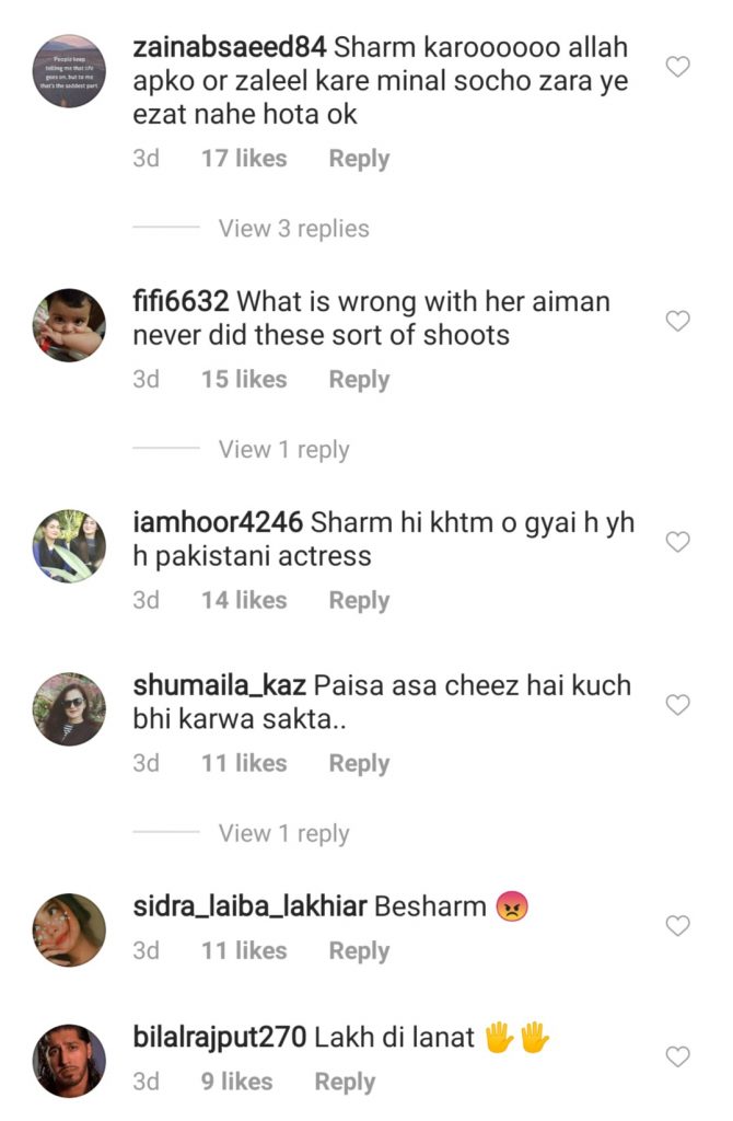 Minal Khan Under Criticism For Her Latest Shoot