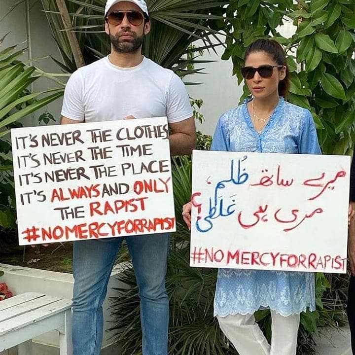 Mahira Khan, Ayesha Omar, Sarah Khan And Others Attend Protest For Motorway Case