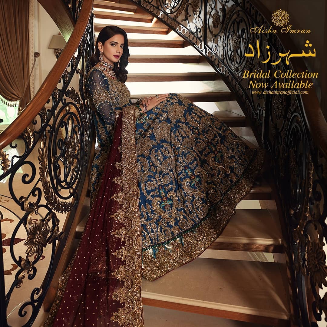 Saba Qamar Latest Bridal Photo Shoot for Aisha Imran