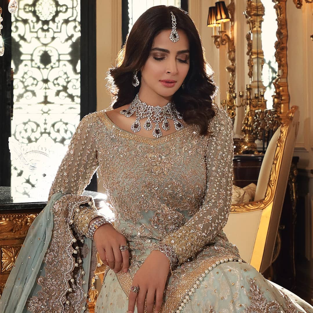 Saba Qamar Latest Bridal Photo Shoot for Aisha Imran ...