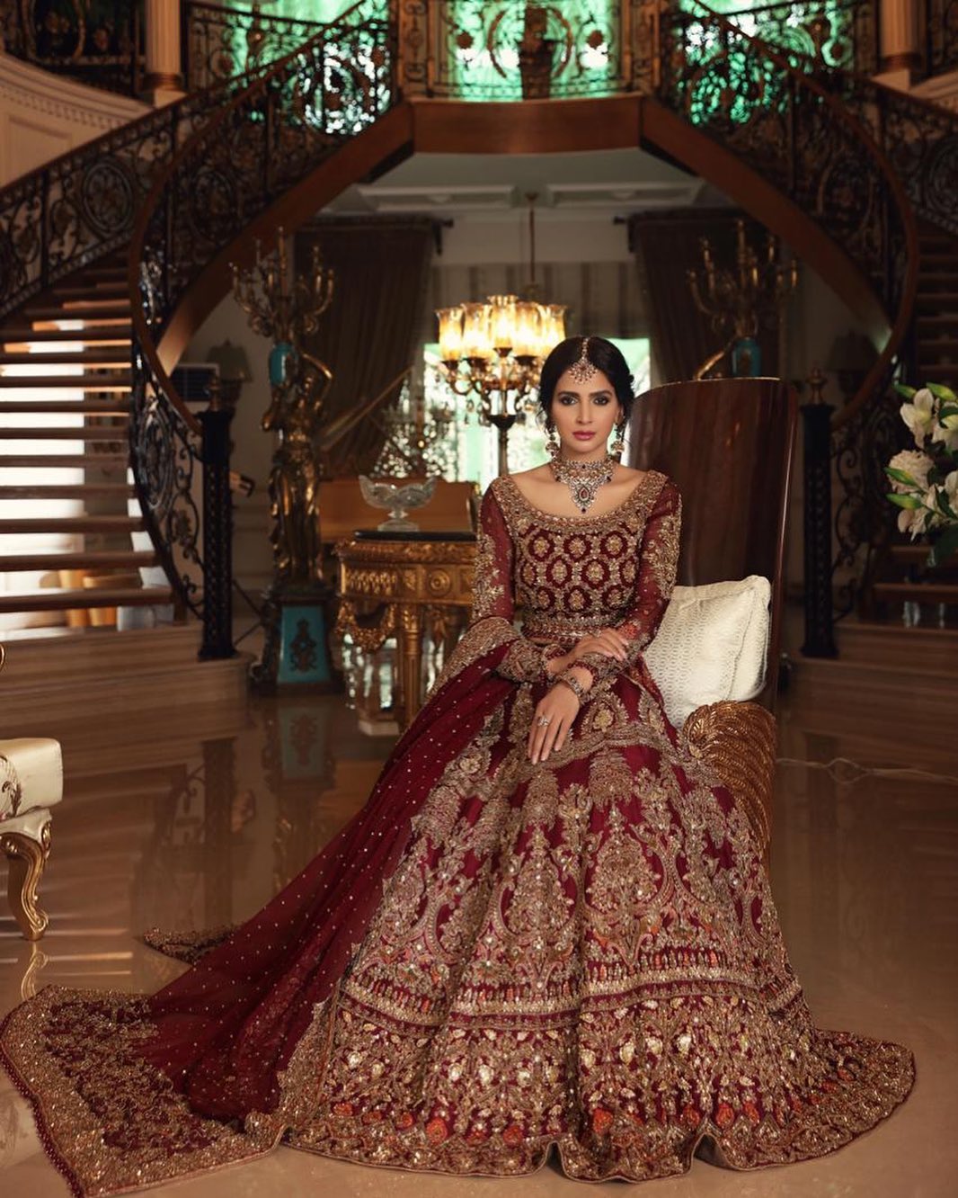 Saba Qamar Latest Bridal Photo Shoot for Aisha Imran